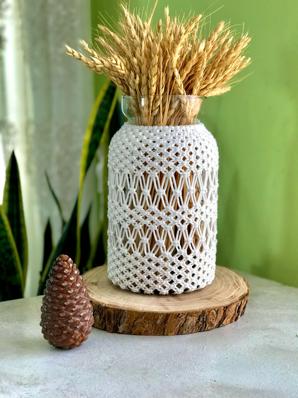 گلدان مکرومه