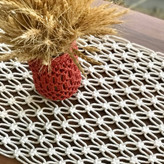 رانر مکرومه بافته شده با نخ پنبه