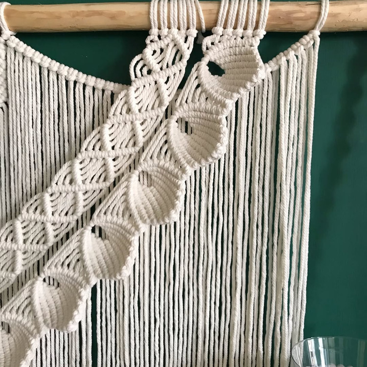 شلف مکرومه مدل صدفی