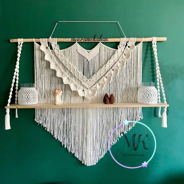 شلف مکرومه مدل صدفی