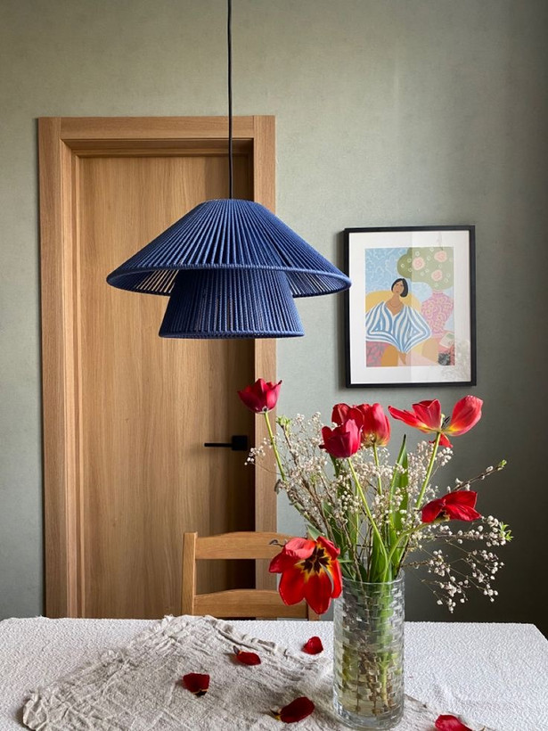 لوستر مکرومه قطر 50 و 60 سانت