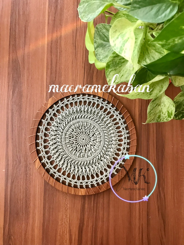 ست دیوارکوب ماندالا بافی با قلاب