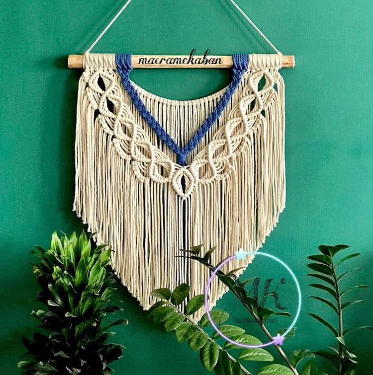 مینی دیوارکوب مکرومه مدل آیسا