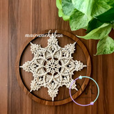 دیوارکوب قلاب بافی ماندالا مدل دونه برفی