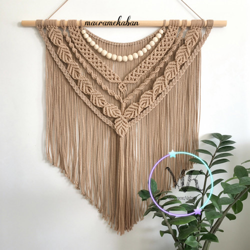 دیوارکوب مکرومه مدل گندم