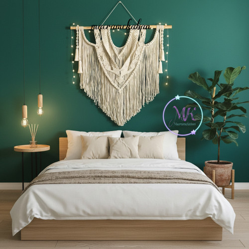 دیوارکوب مکرومه مدل آرنیکا ابعاد 120 در 100 سانت