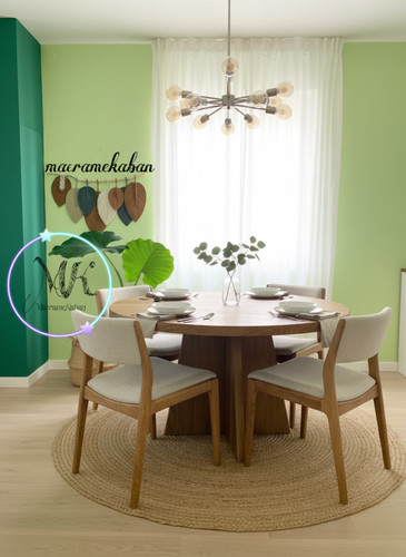 دیوارکوب 8 برگ مکرومه ابعاد 85 در 55 سانت