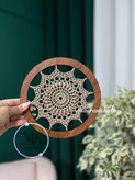 ست دیوارکوب قلاب بافی ماندالا | ۴ تیکه | قطر ۱۵/۱۵/۲۰/۲۵